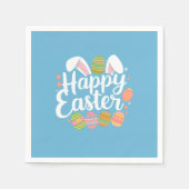 Happy Oaster Bunny Rabbit Egg Holiday Serviette (Vorderseite)