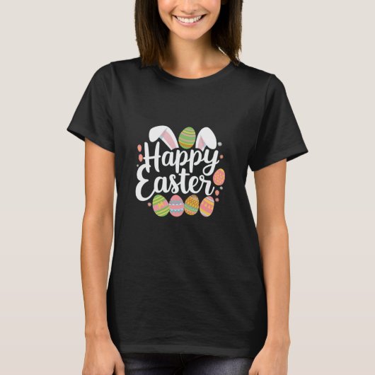 Happy Oaster Bunny Rabbit Egg Holiday T-Shirt (Vorderseite)
