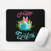 Happy Oaster Bunny Rabbit Eggs; Osterfrauen Mousepad (Mit Mouse)