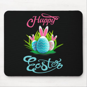 Happy Oaster Bunny Rabbit Eggs; Osterfrauen Mousepad