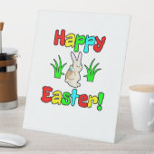 Happy Oaster Bunny Rabbit Eggs Sockelschild (In Situ)