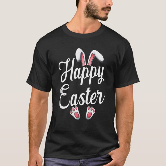 Happy Oaster Bunny Rabbit Face T-Shirt (Vorderseite)