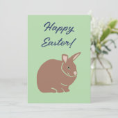 Happy Oaster Bunny Rabbit Feiertagskarte (Stehend Vorderseite)