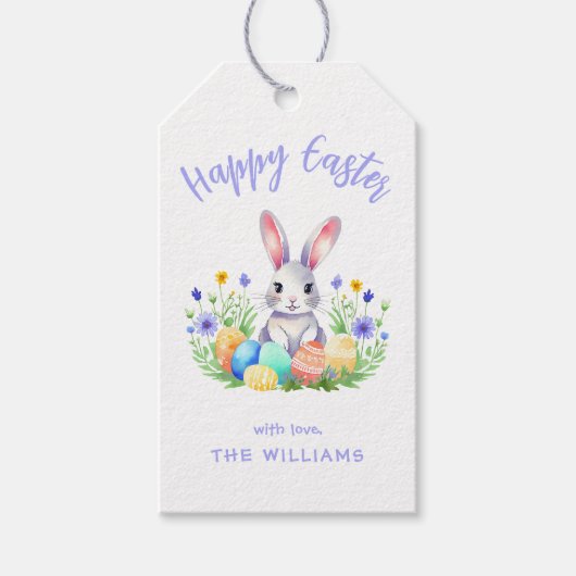 Happy Oaster Bunny Rabbit Geschenkanhänger (Vorderseite)