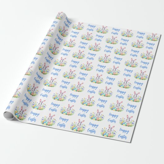 Happy Oaster Bunny Rabbit Geschenkpapier (Ungerollt)