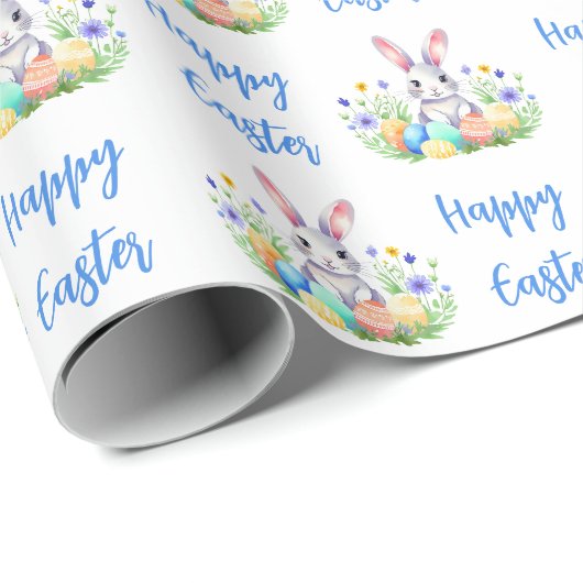 Happy Oaster Bunny Rabbit Geschenkpapier (Rolleneckpunkt)