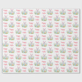 Happy Oaster Bunny Rabbit Geschenkpapier (Flach)