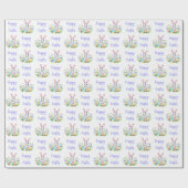 Happy Oaster Bunny Rabbit Geschenkpapier (Flach)