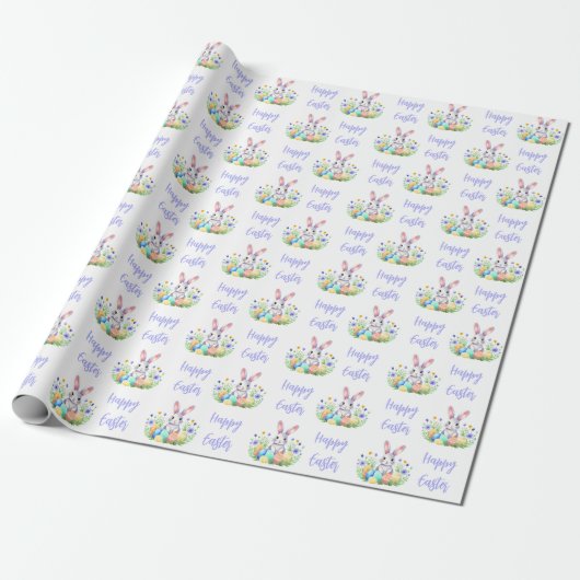 Happy Oaster Bunny Rabbit Geschenkpapier (Ungerollt)