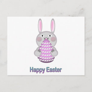 Happy Oaster Bunny Rabbit mit Ostereier Feiertagspostkarte