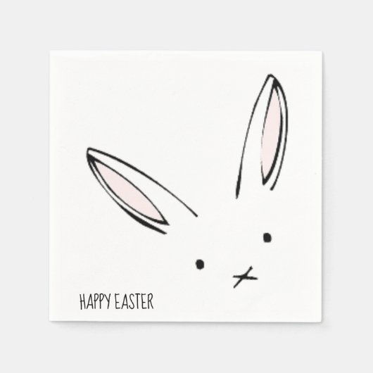 Happy Oaster Bunny Rabbit Party Napkins Serviette (Vorderseite)