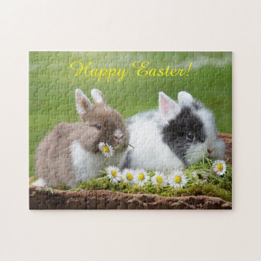 Happy Oaster Bunny Rabbit Puzzle (Horizontal)