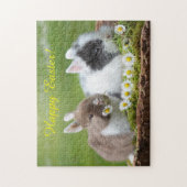 Happy Oaster Bunny Rabbit Puzzle (Vertikal)