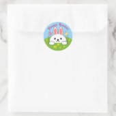 Happy Oaster Bunny Rabbit Runder Aufkleber (Tasche)