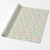 Happy Oaster Bunny Rabbits Personalisiert Geschenkpapier (Ungerollt)