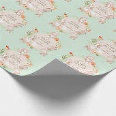 Happy Oaster Bunny Rabbits Personalisiert Geschenkpapier (Ecke)