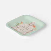 Happy Oaster Bunny Rabbits Personalisiert Pappteller (Gewinkelt)