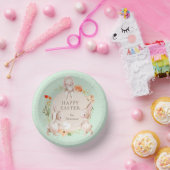 Happy Oaster Bunny Rabbits Personalisiert Pappteller (Party)