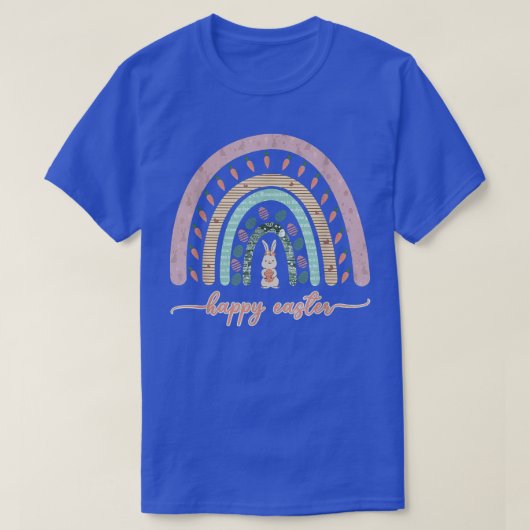 Happy Oaster Bunny Rainbow Eggs Niedliche Kaninche T-Shirt (Design vorne)