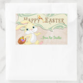 Happy Oaster Bunny Rechteckiger Aufkleber (Tasche)