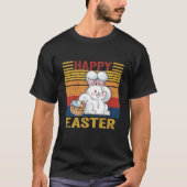 Happy Oaster Bunny Retro Rabbit Kids Design Clou T-Shirt (Vorderseite)