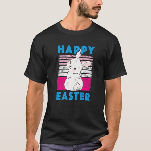 Happy Oaster Bunny Retro Rabbit Kids Kleidung Outf T-Shirt (Vorderseite)