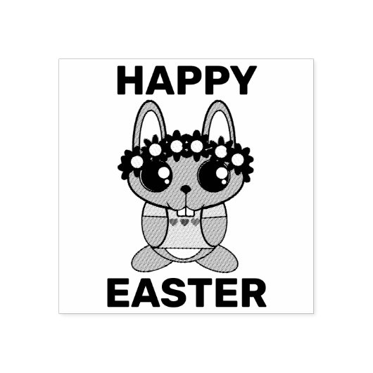 Happy Oaster Bunny Rubber Briefmarke Gummistempel (Prägung)