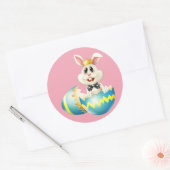 Happy Oaster Bunny Runder Aufkleber (Umschlag)