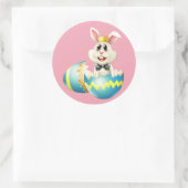 Happy Oaster Bunny Runder Aufkleber (Tasche)