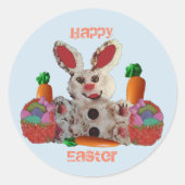 Happy Oaster Bunny Runder Aufkleber (Vorderseite)