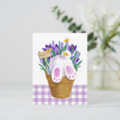 Happy Oaster Bunny Schwanz Postkarte (Stehend Vorderseite)