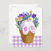 Happy Oaster Bunny Schwanz Postkarte (Vorne/Hinten)