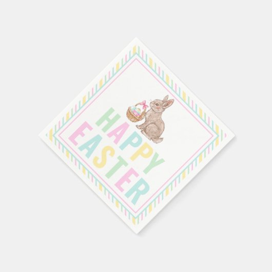 Happy Oaster Bunny Serviette (Ecke)