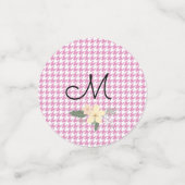 Happy Oaster Bunny Silhouette Blume Hahnentrittmus Konfetti (Klein Vorderseite)