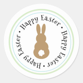 Happy Oaster Bunny Silhouette Sticker