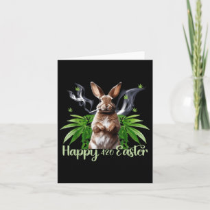 Happy Oaster Bunny Smoking Wewn Funny Karte