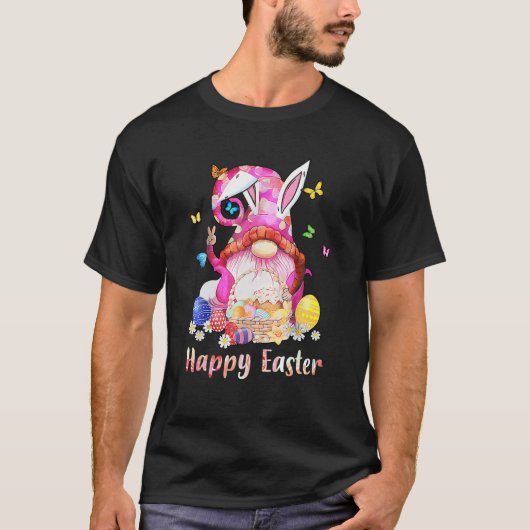 Happy Oaster Bunny Spring Gnome Ostereier Ostern T-Shirt (Vorderseite)