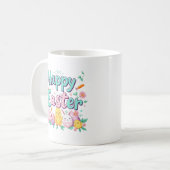 Happy Oaster Bunny Spring Ostereier Ostern Kaffeetasse (Vorderseite Links)