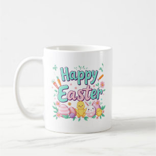 Happy Oaster Bunny Spring Ostereier Ostern Kaffeetasse
