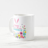 Happy Oaster Bunny Spring Ostereier Ostern Kaffeetasse (Vorderseite Links)