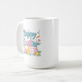 Happy Oaster Bunny Spring Ostereier Ostern Kaffeetasse (Vorderseite Links)