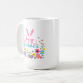 Happy Oaster Bunny Spring Ostereier Ostern Kaffeetasse (Vorderseite Links)