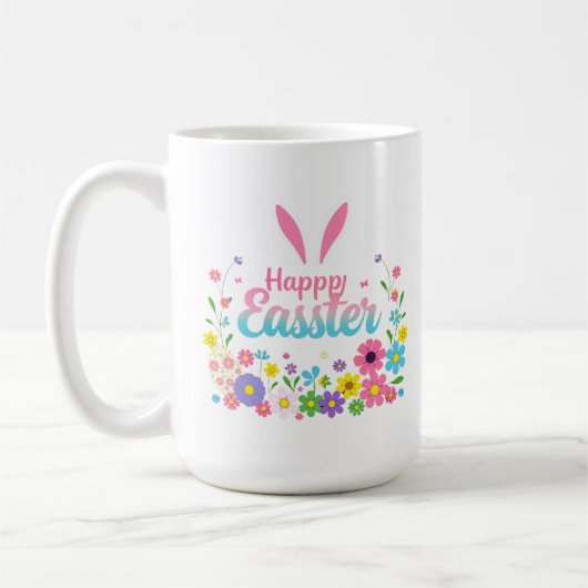 Happy Oaster Bunny Spring Ostereier Ostern Kaffeetasse (Links)