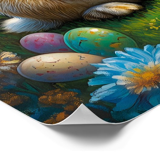 Happy Oaster Bunny Spring Poster (Ecke)