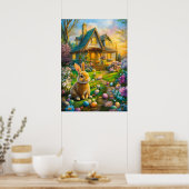 Happy Oaster Bunny Spring Poster (Küche)