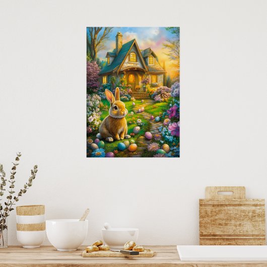 Happy Oaster Bunny Spring Poster (Küche)