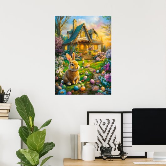 Happy Oaster Bunny Spring Poster (Heimbüro)