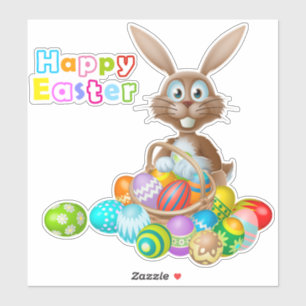 Happy Oaster Bunny Sticker