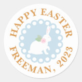 Happy Oaster Bunny Sticker - Kundenname (Vorderseite)