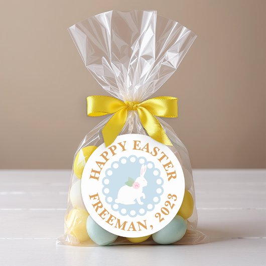 Happy Oaster Bunny Sticker - Kundenname